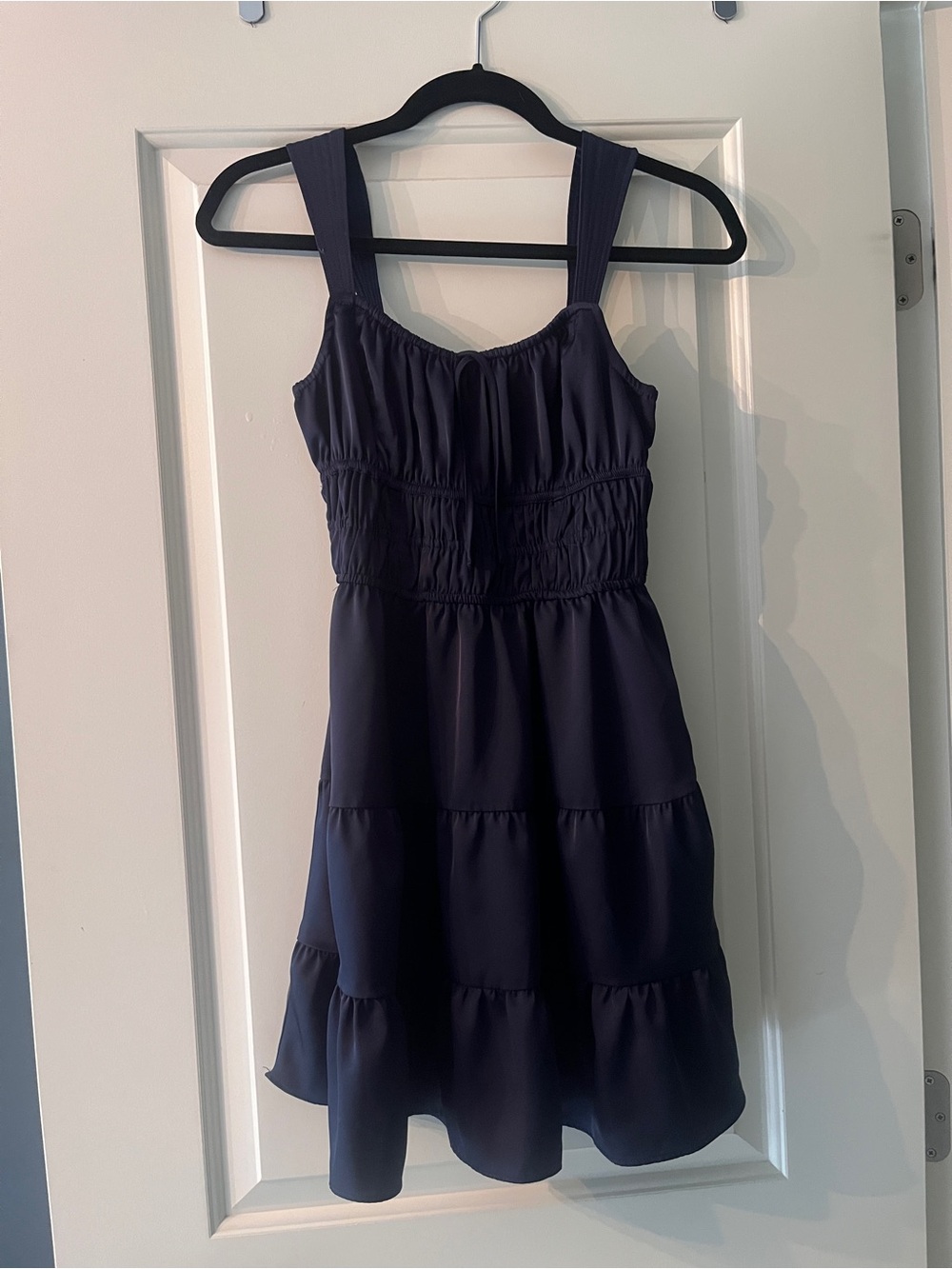 Sunday Best Dark Navy Tiered Sundress